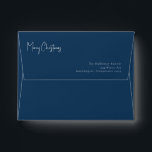 Modern Christmas | Blue Card Envelope<br><div class="desc">This modern Christmas | blue card envelope is perfect for your minimalist shabby chic boho blue and white holiday greeting. The minimal whimsical handwritten calligraphy is delicate and rustic while staying classy and elegant. You will find that everything about this product is editable, so feel free to add pictures or...</div>