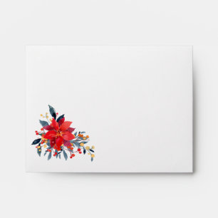 Modern Christmas Botanicals and Berries Envelope
