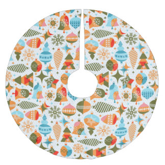 Modern Christmas Brushed Polyester Tree Skirt