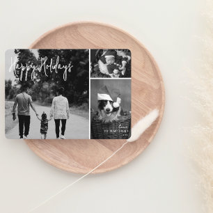 Modern Christmas Card   B+W Trendy Collage