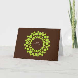 Modern Christmas Card - Green Wreath