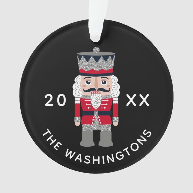 Modern Christmas Ceramic Ornament (Front)