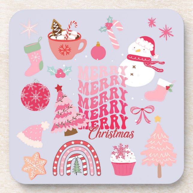 Modern Christmas Coaster (Front)