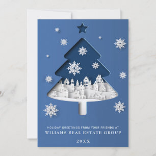 Modern Christmas Composition Corporate Greeting Holiday Card