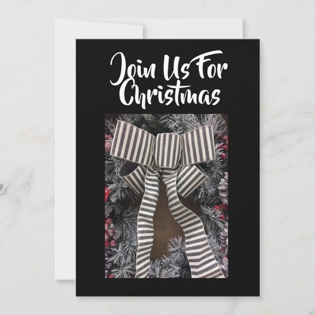 "MODERN CHRISTMAS DECOR" **CHRISTMAS INVITATION** INVITATION (Front)
