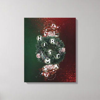 Modern Christmas Décor Letters Canvas Wall Art