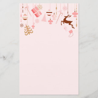 Modern Christmas Decorations Header Pink