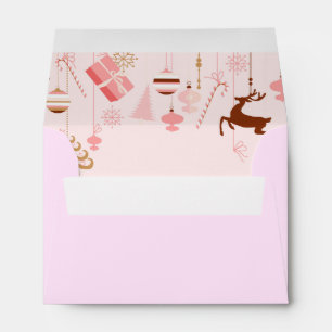 Modern Christmas Decorations Header Pink Envelope