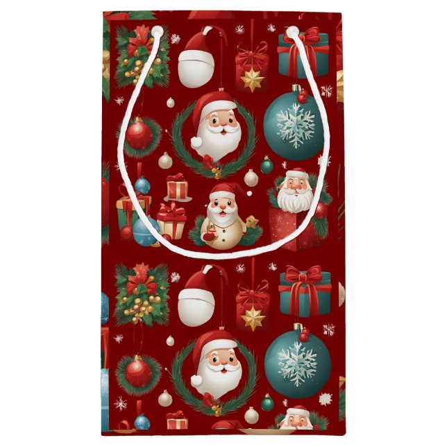 Modern Christmas decorations Small Gift Bag (Back)