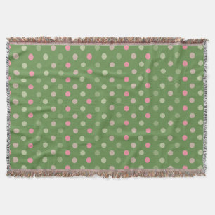 Modern Christmas Dots Throw Blanket