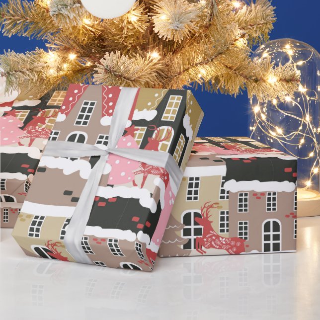 Modern Christmas Eve  Wrapping Paper (Holidays)