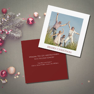 Modern Christmas Family Photo Holiday Card