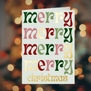 Modern Christmas  Foil Greeting Card
