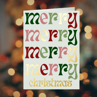 Modern Christmas  Foil Greeting Card