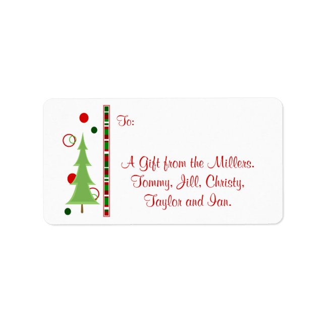 Modern Christmas Gift Tag (Front)