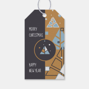 Modern Christmas Gift Tag/Abstract Christmas Trees Tags