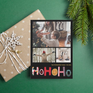 Modern Christmas Greeting 3 Photo  Holiday Card