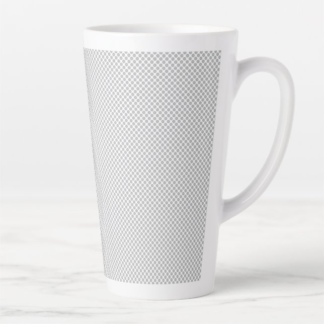 Modern Christmas Grey Pattern Gift Wrap Latte Mug (Right)