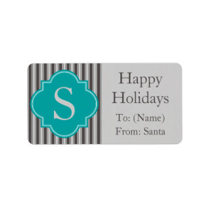 Modern Christmas Holiday Gift Tag Labels