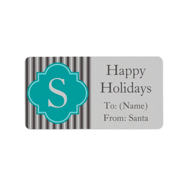 Modern Christmas Holiday Gift Tag Labels (Front)