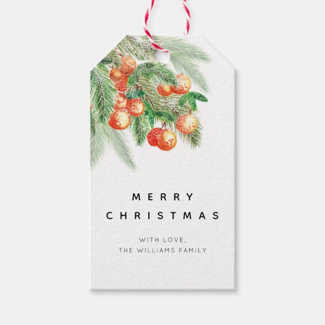 Modern Christmas Holiday Gift Tags (Front)