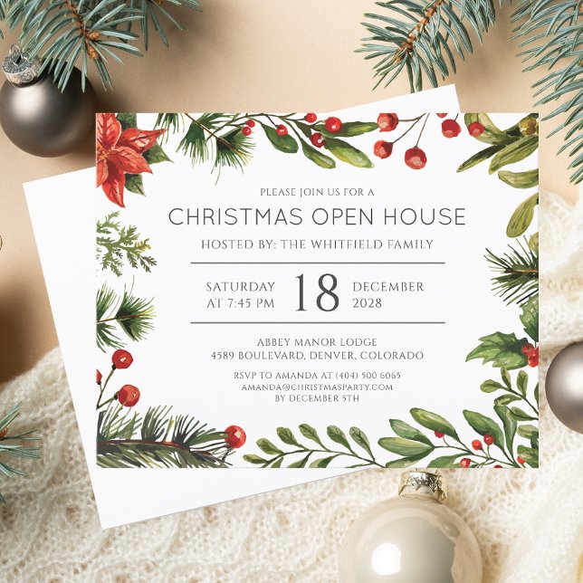 Modern Christmas Holiday Party Invitation Flyer (Modern Christmas Holiday Party Invitation Flyer)