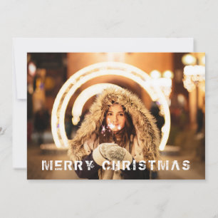 Modern Christmas Holiday Photo Card