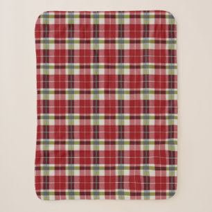 Modern Christmas Holiday Plaid Sherpa Blanket