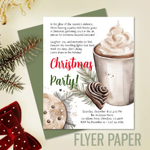 Modern Christmas Holiday Poem Party Invitation Flyer