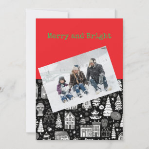 Modern Christmas Holiday Season Elegant Photo Card