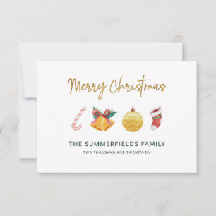 Modern Christmas Holidays Family Custom Card