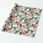 Modern Christmas Holly Pattern Wrapping Paper<br><div class="desc">Bright and festive Christmas holly pattern.  The perfect gift wrap for all your gifts and packages this holiday season.</div>