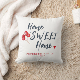 Modern Christmas home sweet home family photo Cushion