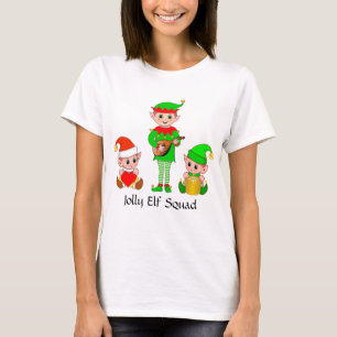 Modern Christmas Jolly Elf Squad T-Shirt