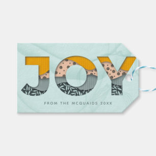 Modern Christmas Joy Gift Tag