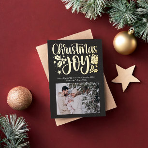 Modern Christmas Joy Photo Foil 