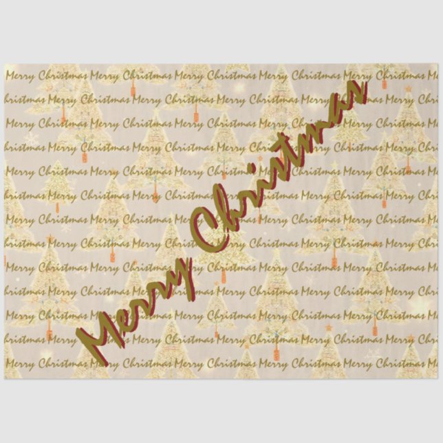 Modern Christmas Luxury Christmas Trees Tissue Paper (Front)