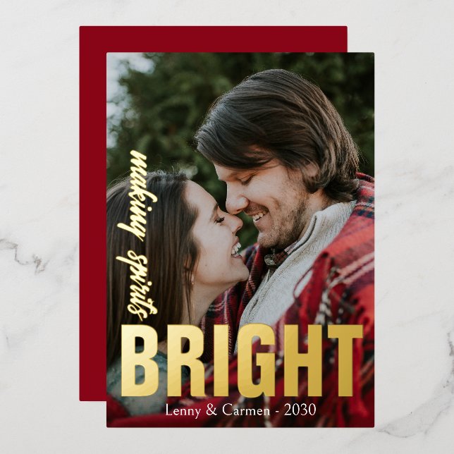 Modern Christmas Making Sprits Bright  (Front/Back)