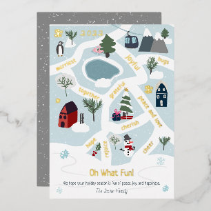 Modern Christmas map story telling illustrations