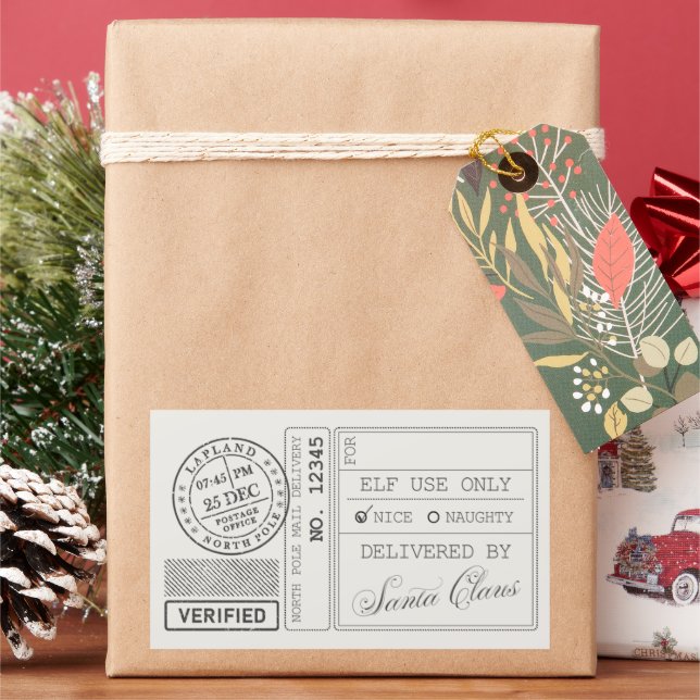 modern christmas,minimalist,minimalist christmas,m rectangular sticker (Holiday)