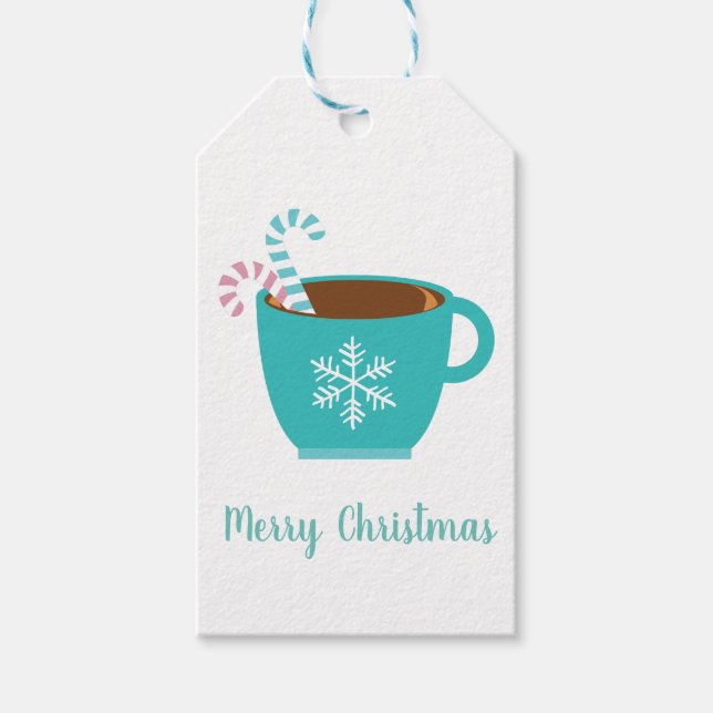 Modern Christmas Mug Customisable Gift Tags (Front)