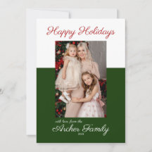 Modern Christmas Multi-Photo Flat Holiday Card
