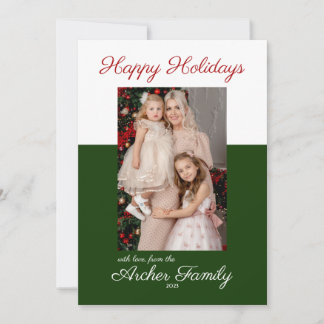 Modern Christmas Multi-Photo Flat Holiday Card