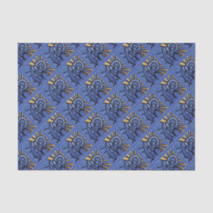 Modern Christmas Nativity Jesus Mary Joseph Blue Tissue Paper