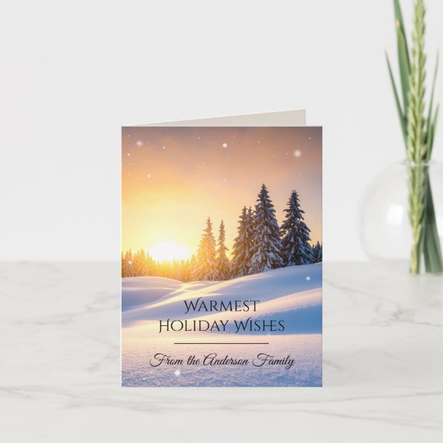 Modern Christmas & New Year Card Elegant (Front)