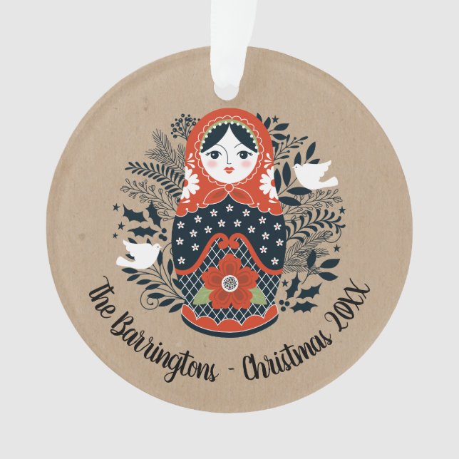 Modern Christmas Ornament (Front)