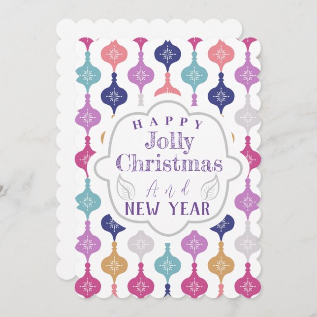 Modern Christmas Ornament  Card (Front/Back)