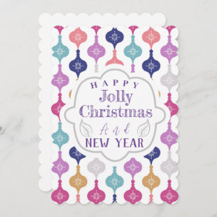 Modern Christmas Ornament Card
