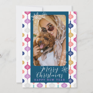 Modern Christmas Ornament Holiday Card