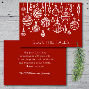 Modern Christmas Ornament Holiday Card
